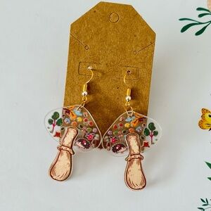 Acrylic, Fairytale Mushroom Earrings